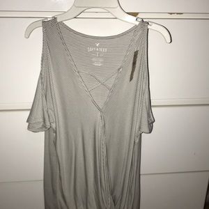 Open shoulder T-shirt